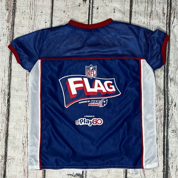 New York Giants NFL NYG Flag Football Boys Kids Youth Reversible Jersey - Picture 3 of 7